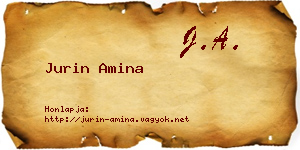 Jurin Amina névjegykártya